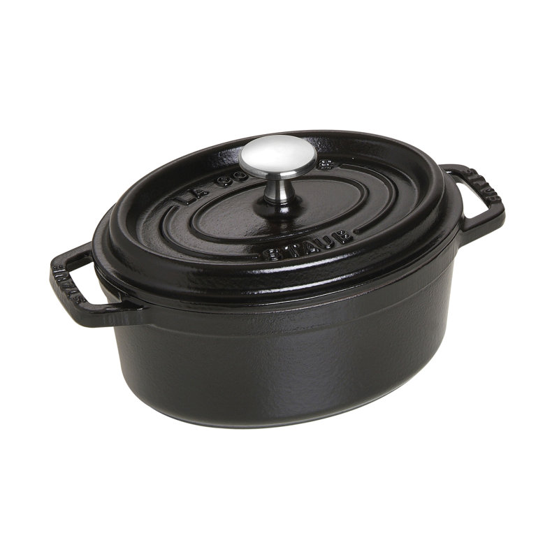 Staub 1 qt. NonStick Cast Iron Oval Dutch Oven with Lid & Reviews
